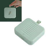 Magnetic Suction Sewing Box Portable Small Double Layer Magnetic Sewing Box Kit for Home Dormitory Travel Green - Close-Up Angle