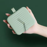 Magnetic Suction Sewing Box Portable Small Double Layer Magnetic Sewing Box Kit for Home Dormitory Travel Green