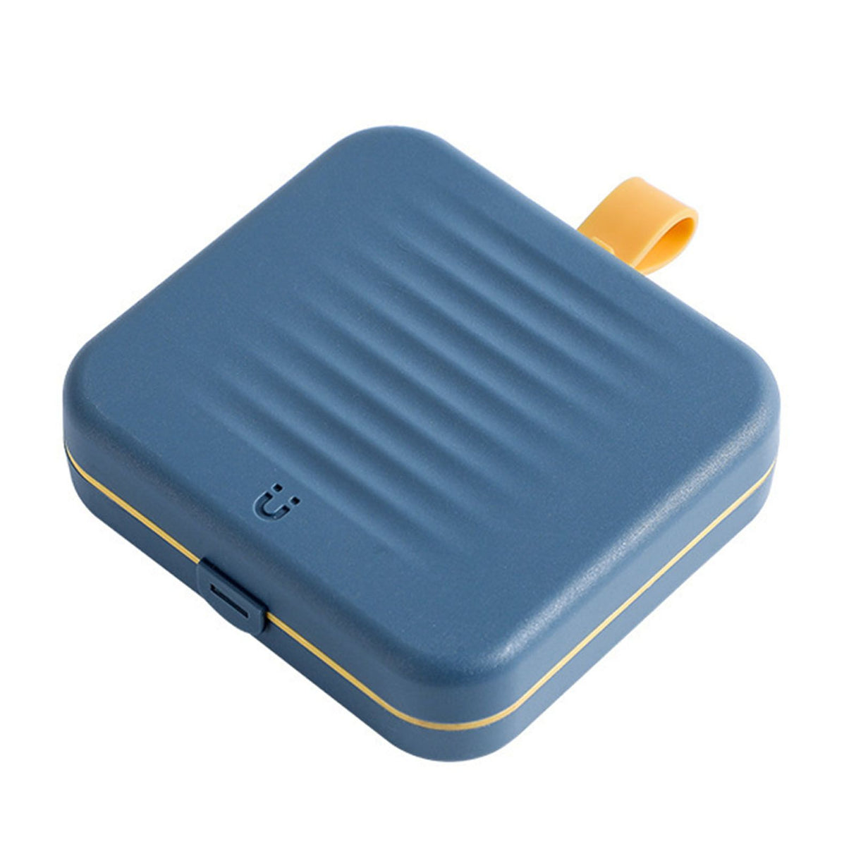 Magnetic Suction Sewing Box Portable Small Double Layer Magnetic Sewing Box Kit for Home Dormitory Travel Blue