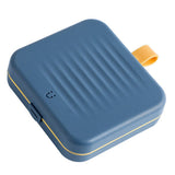 Magnetic Suction Sewing Box Portable Small Double Layer Magnetic Sewing Box Kit for Home Dormitory Travel Blue