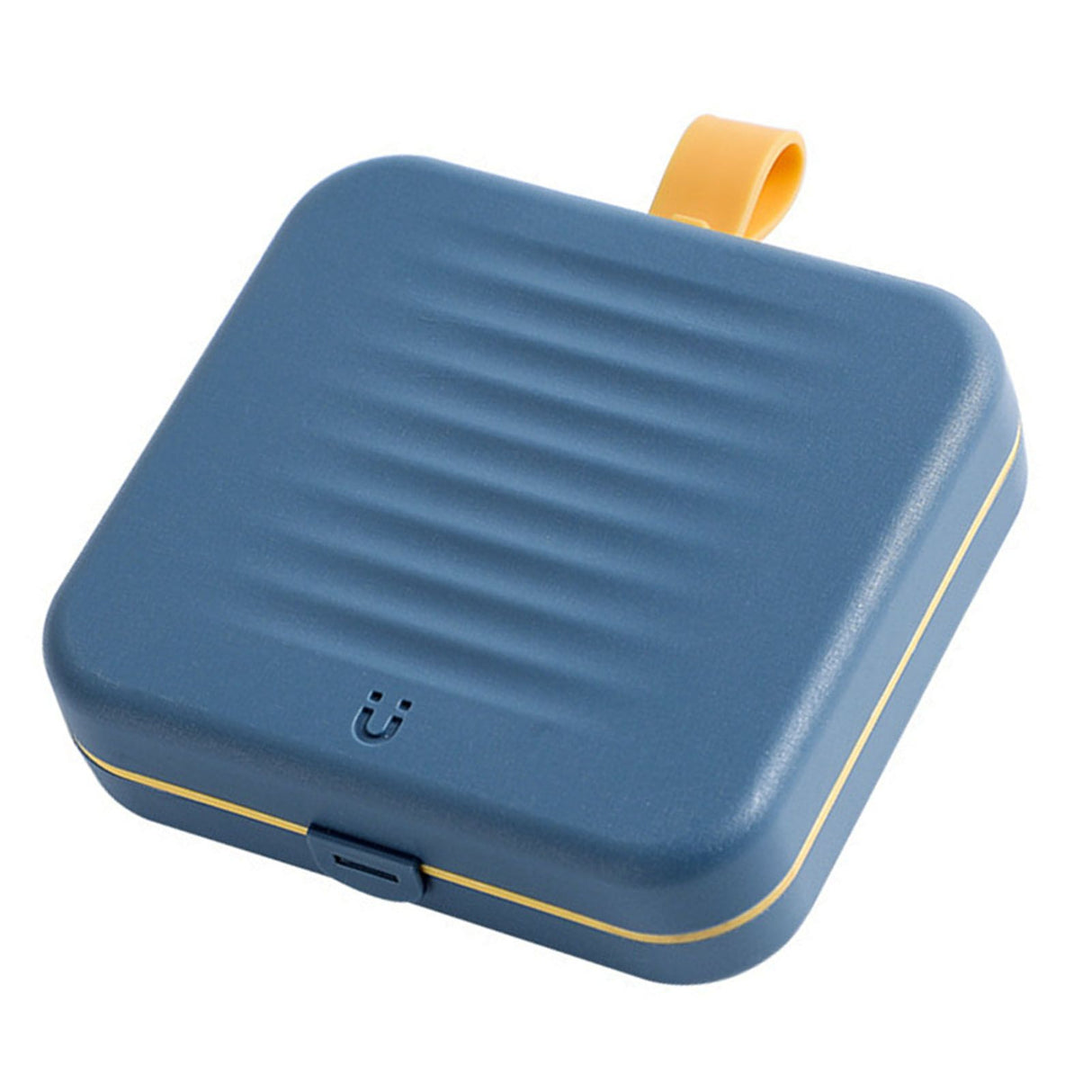 Magnetic Suction Sewing Box Portable Small Double Layer Magnetic Sewing Box Kit for Home Dormitory Travel Blue