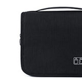 Black Travel Storage Bag with Hook Wet Dry Separation Large Capacity Hanging Toiletries Storage Bag - Extra Image