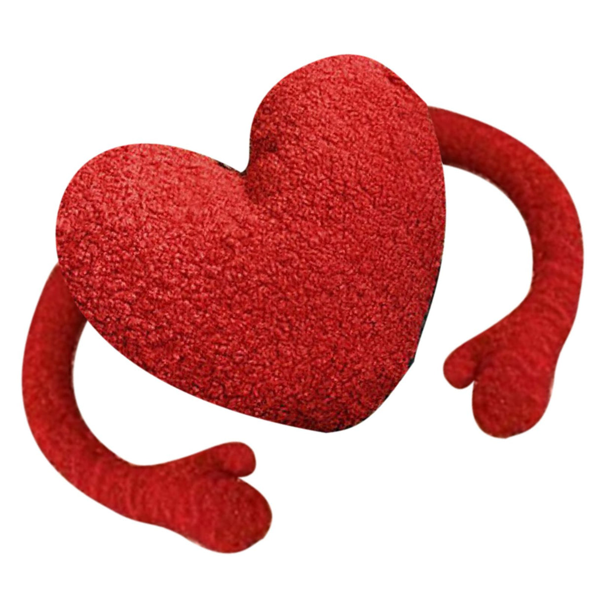 Red Heart Pillow Cartoon Plush Soft Comfortable Heart Shaped Pillow Toy Decoration for Living Room Bedroom Office Symmetrical On Both Sides