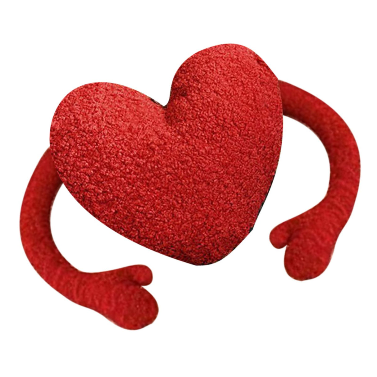 Red Heart Pillow Cartoon Plush Soft Comfortable Heart Shaped Pillow Toy Decoration for Living Room Bedroom Office Symmetrical On Both Sides