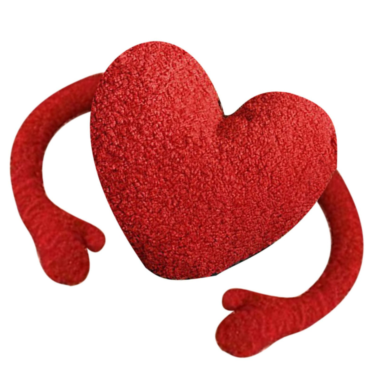 Red Heart Pillow Cartoon Plush Soft Comfortable Heart Shaped Pillow Toy Decoration for Living Room Bedroom Office Symmetrical On Both Sides