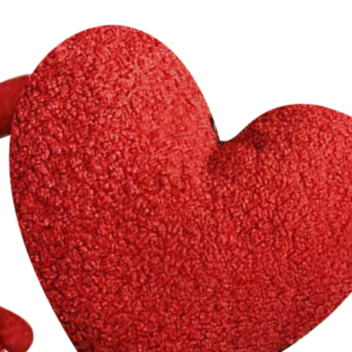 Red Heart Pillow Cartoon Plush Soft Comfortable Heart Shaped Pillow Toy Decoration for Living Room Bedroom Office Symmetrical On Both Sides