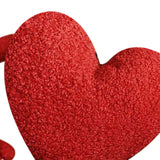 Red Heart Pillow Cartoon Plush Soft Comfortable Heart Shaped Pillow Toy Decoration for Living Room Bedroom Office Symmetrical On Both Sides