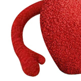 Red Heart Pillow Cartoon Plush Soft Comfortable Heart Shaped Pillow Toy Decoration for Living Room Bedroom Office Symmetrical On Both Sides