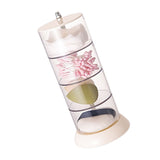 Multi Layer Powder Puff Organizer Breathable Dustproof Earring White Rotatable Container for Home 4 Tiers