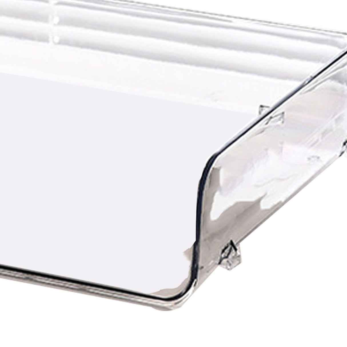 A4 Paper Storage Box Stackable Plastic Large Opening Single Layer Desktop File Organizer for Office Transparent 32.5x25x7.5cm/12.8x9.8x3.0in