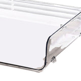 A4 Paper Storage Box Stackable Plastic Large Opening Single Layer Desktop File Organizer for Office Transparent 32.5x25x7.5cm/12.8x9.8x3.0in