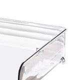 A4 Paper Storage Box Stackable Plastic Large Opening Single Layer Desktop File Organizer for Office Transparent 32.5x25x7.5cm/12.8x9.8x3.0in