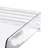 A4 Paper Storage Box Stackable Plastic Large Opening Single Layer Desktop File Organizer for Office Transparent 26.5x33x7.5cm/10.4x13.0x3.0in - Extra Image