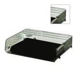 A4 Paper Storage Box Stackable Plastic Large Opening Single Layer Desktop File Organizer for Office Green 32.5x25x7.5cm/12.8x9.8x3.0in