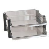 Desk File Letter Tray Layered Classified Documents Rack Acrylic Office Storage Rack Dark Black 2 Layers 280x372x144mm