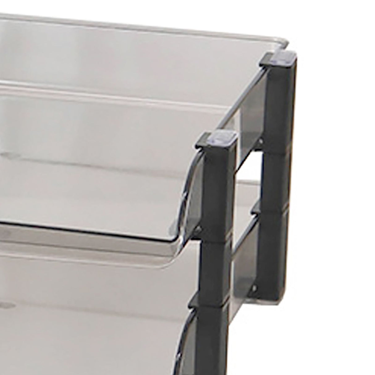 Desk File Letter Tray Layered Classified Documents Rack Acrylic Office Storage Rack Dark Black 2 Layers 280x372x144mm
