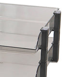 Desk File Letter Tray Layered Classified Documents Rack Acrylic Office Storage Rack Dark Black 2 Layers 280x372x144mm
