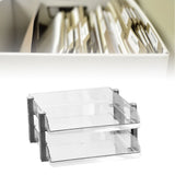 Desk File Letter Tray Layered Classified Documents Rack Acrylic Office Storage Rack Transparent 2 Layers 280x372x144mm
