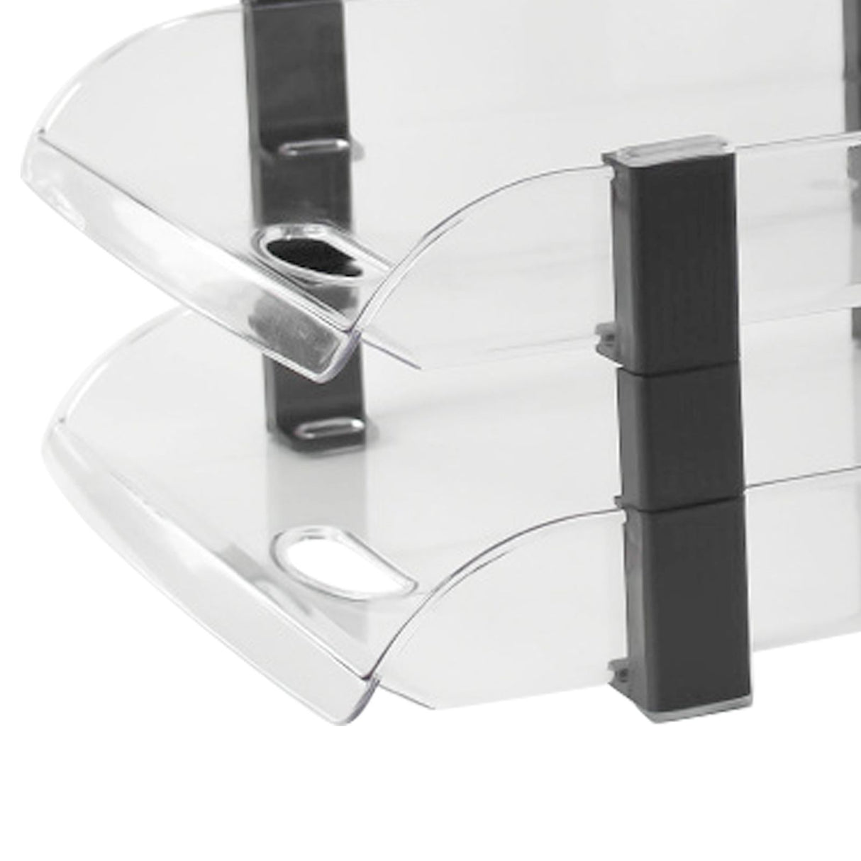 Desk File Letter Tray Layered Classified Documents Rack Acrylic Office Storage Rack Transparent 2 Layers 280x372x144mm