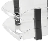 Desk File Letter Tray Layered Classified Documents Rack Acrylic Office Storage Rack Transparent 2 Layers 280x372x144mm