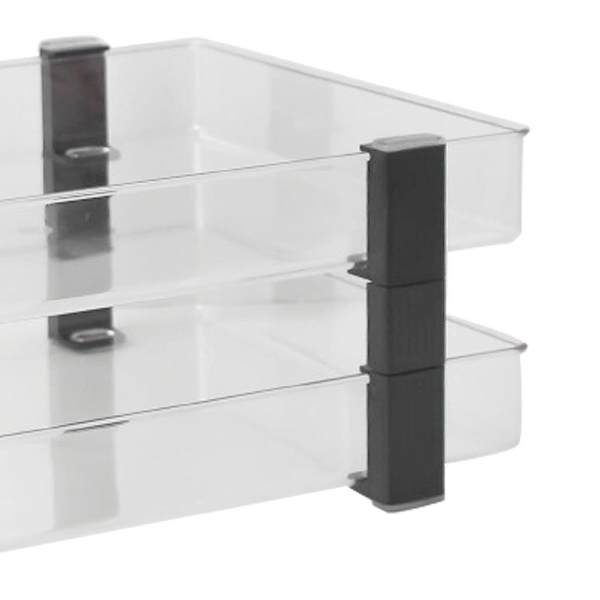 Desk File Letter Tray Layered Classified Documents Rack Acrylic Office Storage Rack Transparent 2 Layers 280x372x144mm