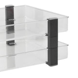 Desk File Letter Tray Layered Classified Documents Rack Acrylic Office Storage Rack Transparent 2 Layers 280x372x144mm