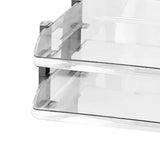 Desk File Letter Tray Layered Classified Documents Rack Acrylic Office Storage Rack Transparent 2 Layers 280x372x144mm