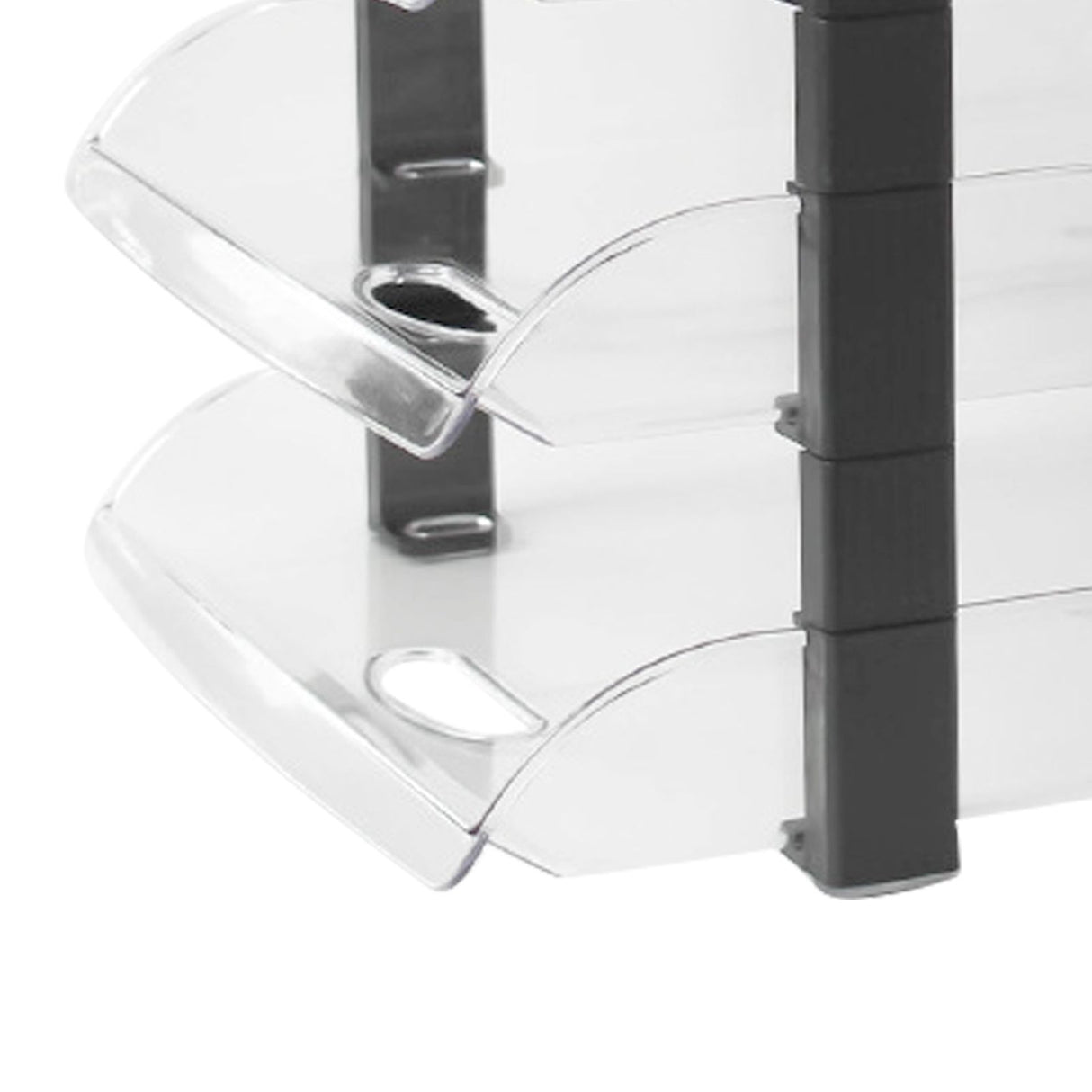 Desk File Letter Tray Layered Classified Documents Rack Acrylic Office Storage Rack Transparent 3 Layers 280x372x247mm
