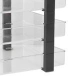 Desk File Letter Tray Layered Classified Documents Rack Acrylic Office Storage Rack Transparent 3 Layers 280x372x247mm - Low Angle