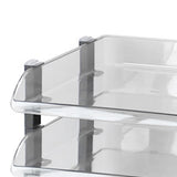 Desk File Letter Tray Layered Classified Documents Rack Acrylic Office Storage Rack Transparent 3 Layers 280x372x247mm