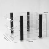 Desk File Letter Tray Layered Classified Documents Rack Acrylic Office Storage Rack Transparent 3 Layers 280x372x247mm