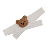 Curtain Tiebacks Embroidered Bear Head Curtain Strap Tie Rope Children Room Decoration Brown Bear - Front View