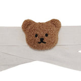 Curtain Tiebacks Embroidered Bear Head Curtain Strap Tie Rope Children Room Decoration Brown Bear - Close-Up Angle