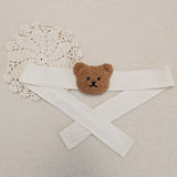 Curtain Tiebacks Embroidered Bear Head Curtain Strap Tie Rope Children Room Decoration Brown Bear