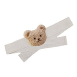 Curtain Tiebacks Embroidered Bear Head Curtain Strap Tie Rope Children Room Decoration Milk Tea Color Bear