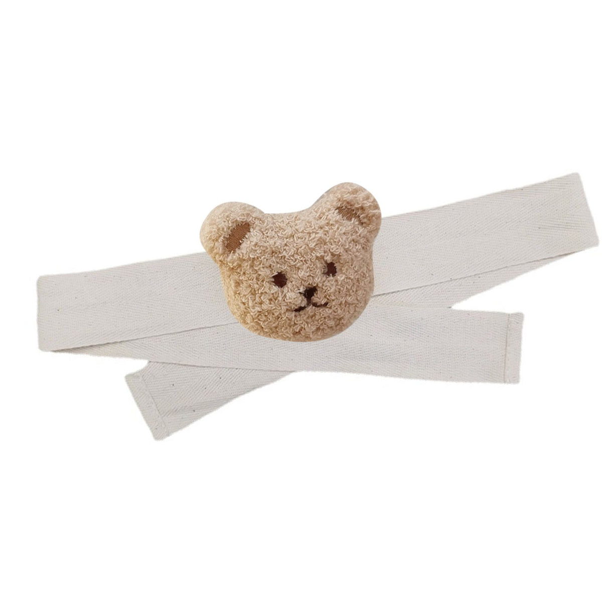 Curtain Tiebacks Embroidered Bear Head Curtain Strap Tie Rope Children Room Decoration Milk Tea Color Bear