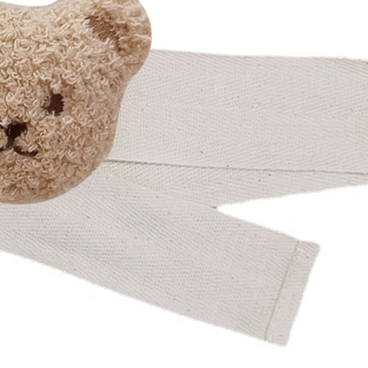 Curtain Tiebacks Embroidered Bear Head Curtain Strap Tie Rope Children Room Decoration Milk Tea Color Bear