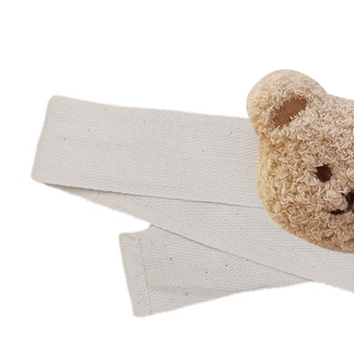 Curtain Tiebacks Embroidered Bear Head Curtain Strap Tie Rope Children Room Decoration Milk Tea Color Bear