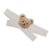 Curtain Tiebacks Embroidered Bear Head Curtain Strap Tie Rope Children Room Decoration Milk Tea Color Bear