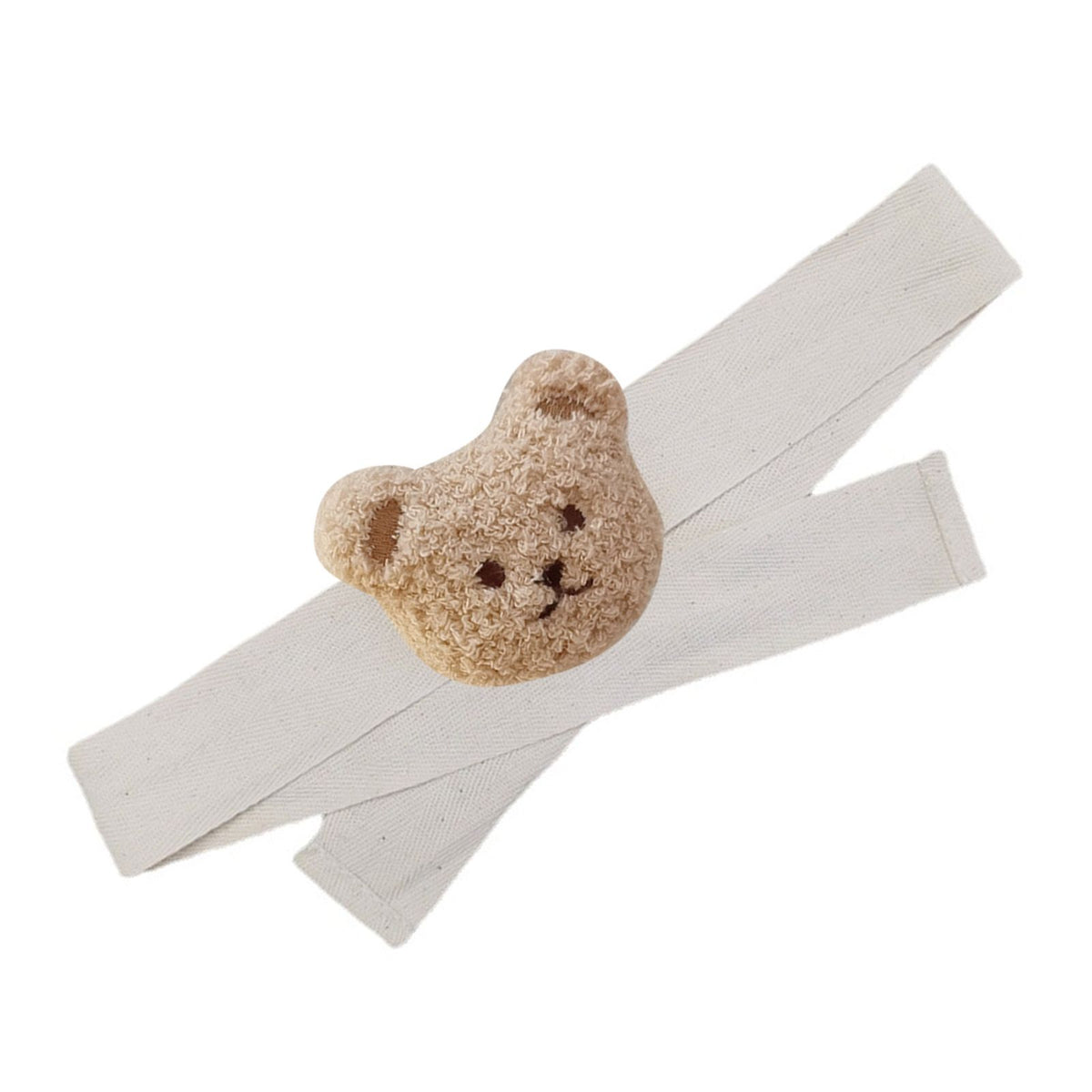 Curtain Tiebacks Embroidered Bear Head Curtain Strap Tie Rope Children Room Decoration Milk Tea Color Bear