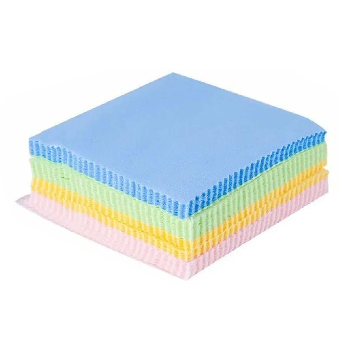 100Pcs Colorful Microfiber Cleaning Cloths Thickened Knitting Eyeglasses Cleaning Cloth 13x13cm
