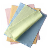 100Pcs Colorful Microfiber Cleaning Cloths Thickened Knitting Eyeglasses Cleaning Cloth 13x13cm - Side View