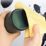 100Pcs Colorful Microfiber Cleaning Cloths Thickened Knitting Eyeglasses Cleaning Cloth 13x13cm - Rear View