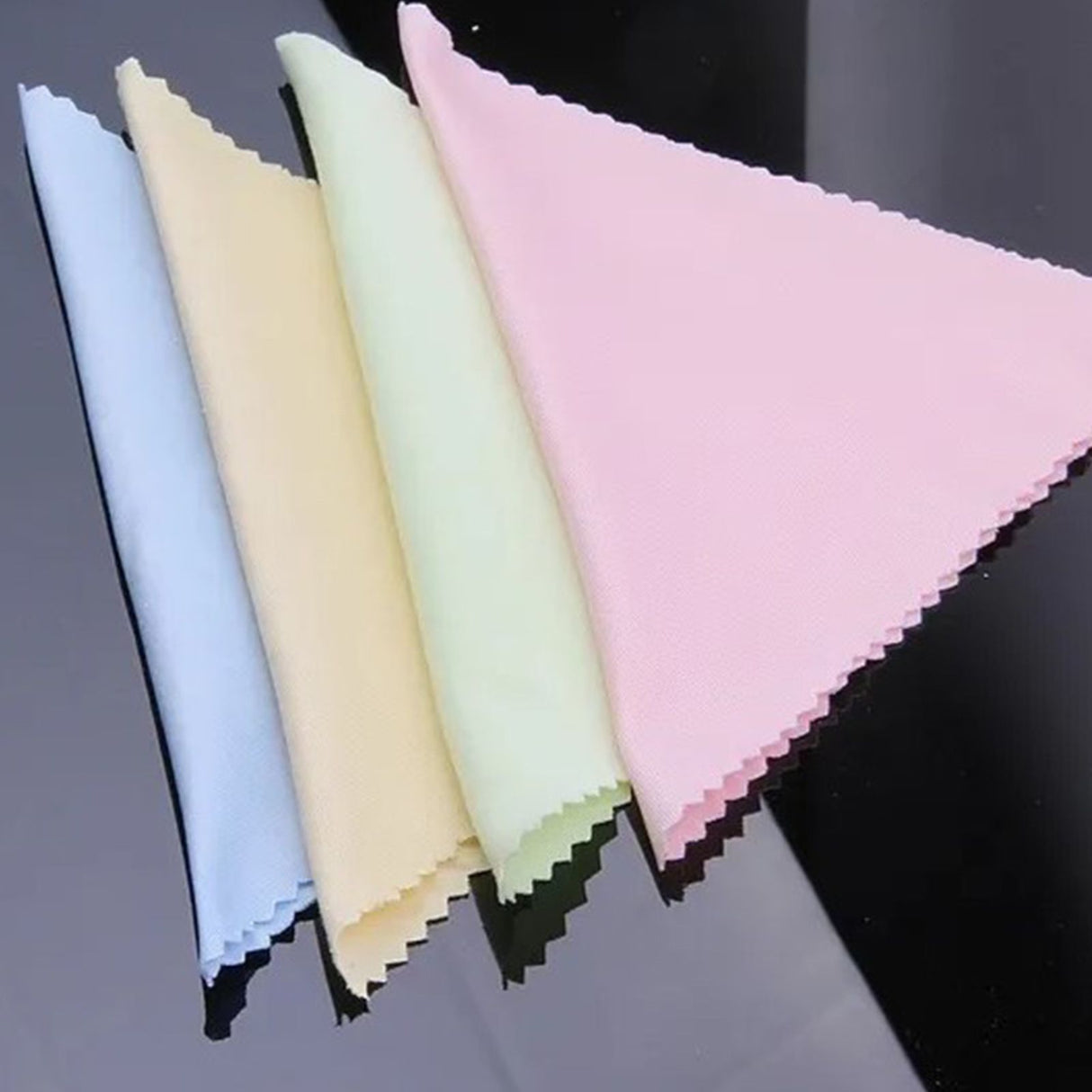 100Pcs Colorful Microfiber Cleaning Cloths Thickened Knitting Eyeglasses Cleaning Cloth 13x13cm
