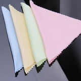 100Pcs Colorful Microfiber Cleaning Cloths Thickened Knitting Eyeglasses Cleaning Cloth 13x13cm - Low Angle
