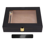 Cigar Humidors Box Transparent Window Cigar Humidor Mini Portable Cigar Box with Mechanical Hygrometer