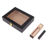 Cigar Humidors Box Transparent Window Cigar Humidor Mini Portable Cigar Box with Mechanical Hygrometer