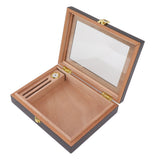 Cigar Humidors Box Transparent Window Cigar Humidor Mini Portable Cigar Box with Mechanical Hygrometer