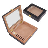 Cigar Humidors Box Transparent Window Cigar Humidor Mini Portable Cigar Box with Mechanical Hygrometer