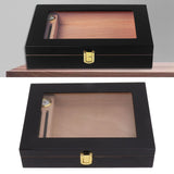 Cigar Humidors Box Transparent Window Cigar Humidor Mini Portable Cigar Box with Mechanical Hygrometer
